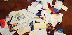 College letters in a pile.