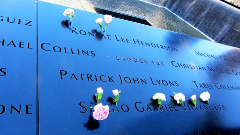 Memorial at the World Trade Center is captured in a romantic and reminiscent light.