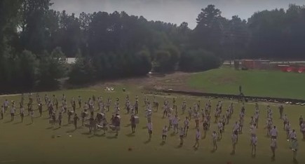 Marching band during one of their practices