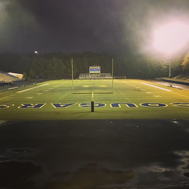 A nighttime view of the Chattachoochee field laid out.