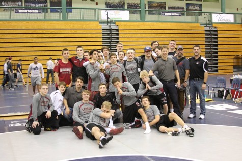 Lambert wrestlers cheesin' after some big wins. 