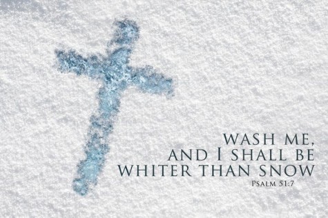 Jesus will wash your heart, white as snow.