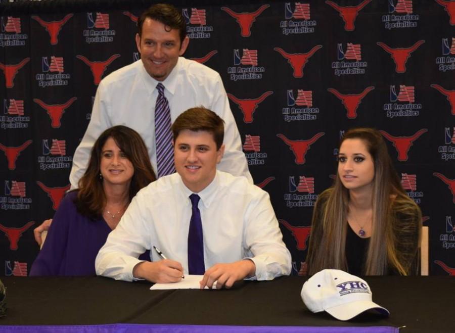 Jake Tomelevage, baseball, signs with Young Harris College