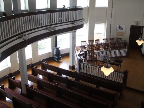 The Old Monroeville Courthouse, which provided the basis for the movie's set and was where Lee's dad's cases were held.