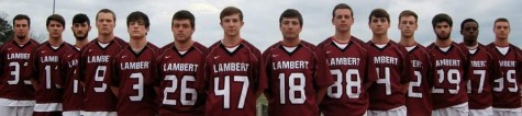 An intimidating array display of the seniors emits the strength that the team always wishes to show-off.