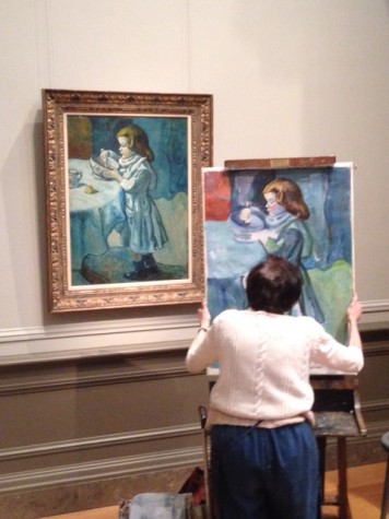 This older woman asked to be allowed to paint within the art museum in D.C. and I was fortunate enough to witness her painting an exact replica of this famous painting. She has a true talent and would rather paint for the joy of it without being considered a professional and without seeking fame.