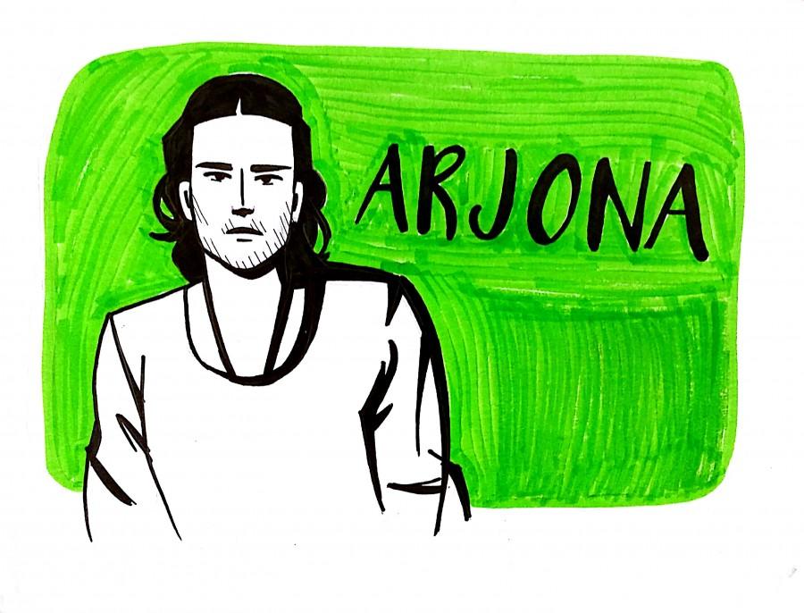 Arjona took on teaching in rural areas and professional basketball for his national team before settling on music. His music has addressed romance, social issues, and other topics. It has also traveled through pop sounds and a stripped-down acoustic style.