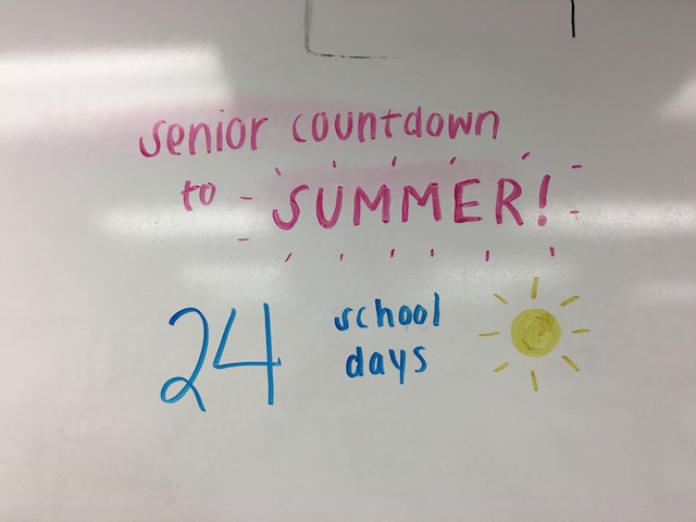 The senior countdown until the end of the school year is in full action - then comes graduation!