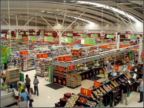 Asda, a popular grocery which is often crowded and noisy.