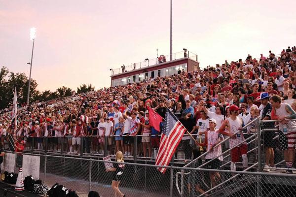 A proud student section fills the bleachers for La(Photo used with permission of Kristina Chapple)