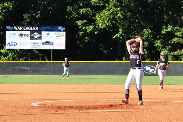 Lambert senior Kassidy Krupit gets ready to deliver a pitch. 