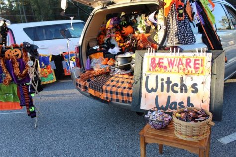 Countless numbers of children were lined up to get their candy from this trunk. Beware, candy was not passed out easily at this stop; children had to earn their way up by playing a game. If they accomplished the game, a handful of candy was given. If not, better luck next time!