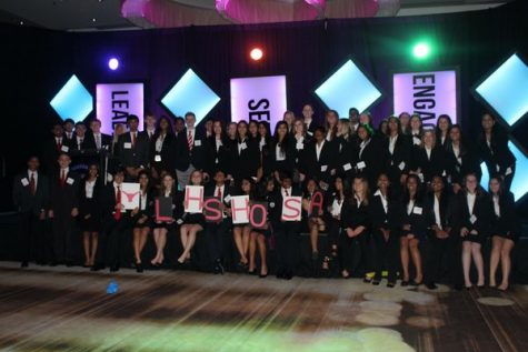 Lambert HOSA members represent their school proudly at the Fall Leadership Conference.