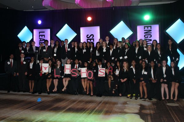 Lambert HOSA members represent their school proudly at the Fall Leadership Conference. 