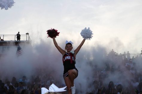 One of many extracurricular activities at Lambert, cheerleaders spend their Friday nights at football games, and have regular practices throughout the week.