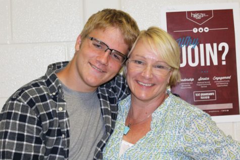 Junior David Standeven and Dr. Janet Standeven, his mom and his biotech teacher, share a very close bond. They both shared how David would pop in during the day to say hello and give a hug. Dr. Standeven explained further that they have a signal in case she cannot be disturbed during a particular class period.