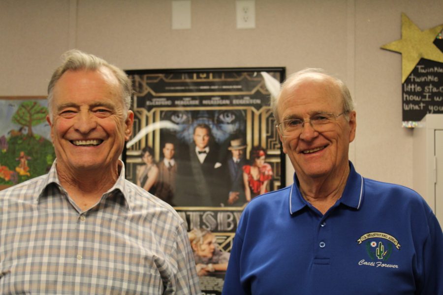 Colonel Tom McDonald III and Captain Jim Beddingfield came to Lambert on Tuesday to share their experiences during the Vietnam War.  