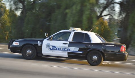 San Bernardino Police patrol car; the first responders to the situation at North Park Elementary School.