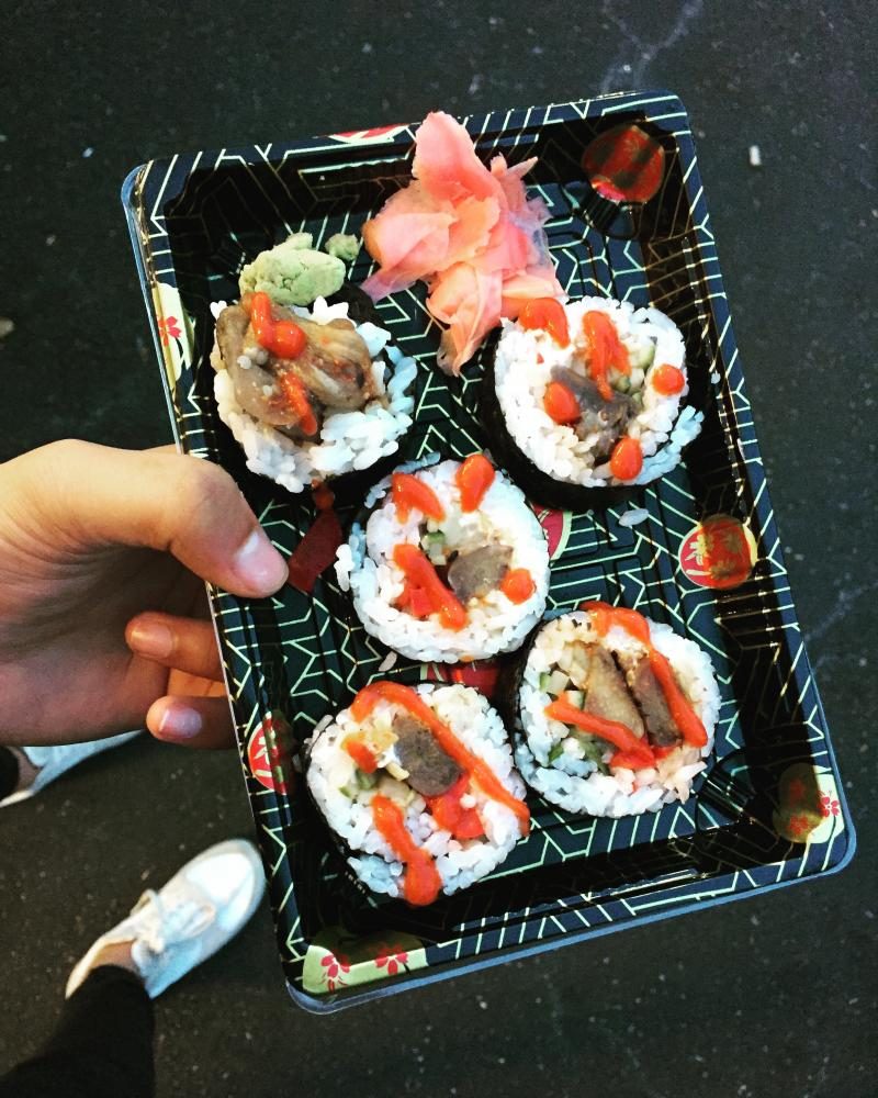 Vegan sushi was a hit amongst all visitors: carnivore or herbivore.