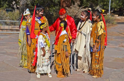 On November 18, 2010 Grand Canyon National Park celebrated Native American Heritage Month, a time to honor the numerous accomplishments, contributions, and sacrifices of the indigenous peoples of North America.
In this photo, Dan Akee, a WWII Veteran and Navajo Code Talker from the Diné Nation, talks with members of the Dishchii' Bikoh' Apache Group.
Photo by Michael Quinn, published Nov. 18, 2010, Some rights reserved, license link: https://creativecommons.org/licenses/by/2.0/,
Original link of work: https://www.flickr.com/photos/grand_canyon_nps/5189047780/in/photolist-U5ESN3-8Uxe83-nfPx72-86HcPz-86LsMW-eUQBHN-7eQ92y-dvbfLf-c5QYJQ-fHLiqS-5Y5ccV-8Rqdha-5Y9snN-aB55bP-86Lmch-5Y5c2P-86LmG5-86LgLd-4fXn8x-eWMTUQ-8ggEzN-ntsJKX-8Uu91H-dsGEMH-8UxdK7-86FasK-8hMz4-86JmgS-86LhDq-9aLXA-86H7vx-86FafZ-86Hauk-86F9hT-86Lq3d-86H5We-eUDgAZ-fcEcP4-86LpK5-aHJ56D-86Ljff-aHJgQv-86Lg5s-86H1Jk-86Lt4Q-aHJhmB-5Y5e3n-aHJhdr-4g2ni7-ktRQ1k/