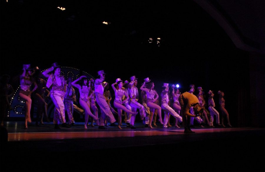 “So, it is essentially about different people from different backgrounds all trying to, I guess, make a name for themselves in the dancing business on Broadway, says Senior Grayson Lichtenthaler, shown here bowing in front of the cast.