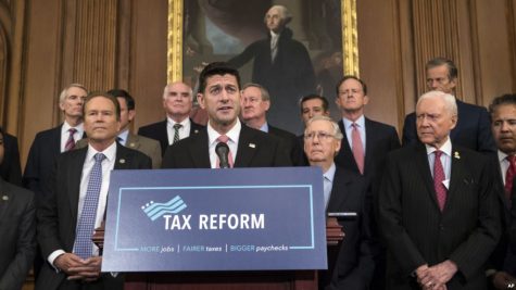 Speaker of the House Paul Ryan, R-Wis., and Senate Majority Leader Mitch McConnell, R-Ky., meet with reporters to announce the Republicans' proposed rewrite of the tax code for individuals and corporations, at the Capitol in Washington, Wednesday, Sept. 27, 2017. President Donald Trump and congressional Republicans are writing a far-reaching, $5-trillion plan they say would simplify the tax system and nearly double the standard deduction used by most Americans. (AP Photo/J. Scott Applewhite)