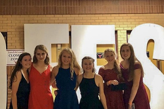 LHS sophomores at LALO Fest (from left to right: Livi Wold, Ava Hubbart, Morgan Latimer, Abby Moore, Helen Grogan, and Kelsey Coriell).