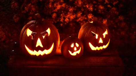 Jack O Lanterns at night. Jack O Lanterns are a popular Halloween tradition. (Wikimedia Commons/Paul Hermans)https://bit.ly/3lTVkNj