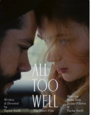 Photo posted on Twitter by user @taylorswift13 on 11/11/2021. Depiction of Sadie Sink and Dylan Obrien on the cover photo for Taylor Swift’s, “All Too Well”, the Short Film.
