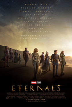 The release poster for Eternals. A beautiful movie with an amazing cast but ruined with poor writing. (Photo courtesy of The Walt Disney Company)

