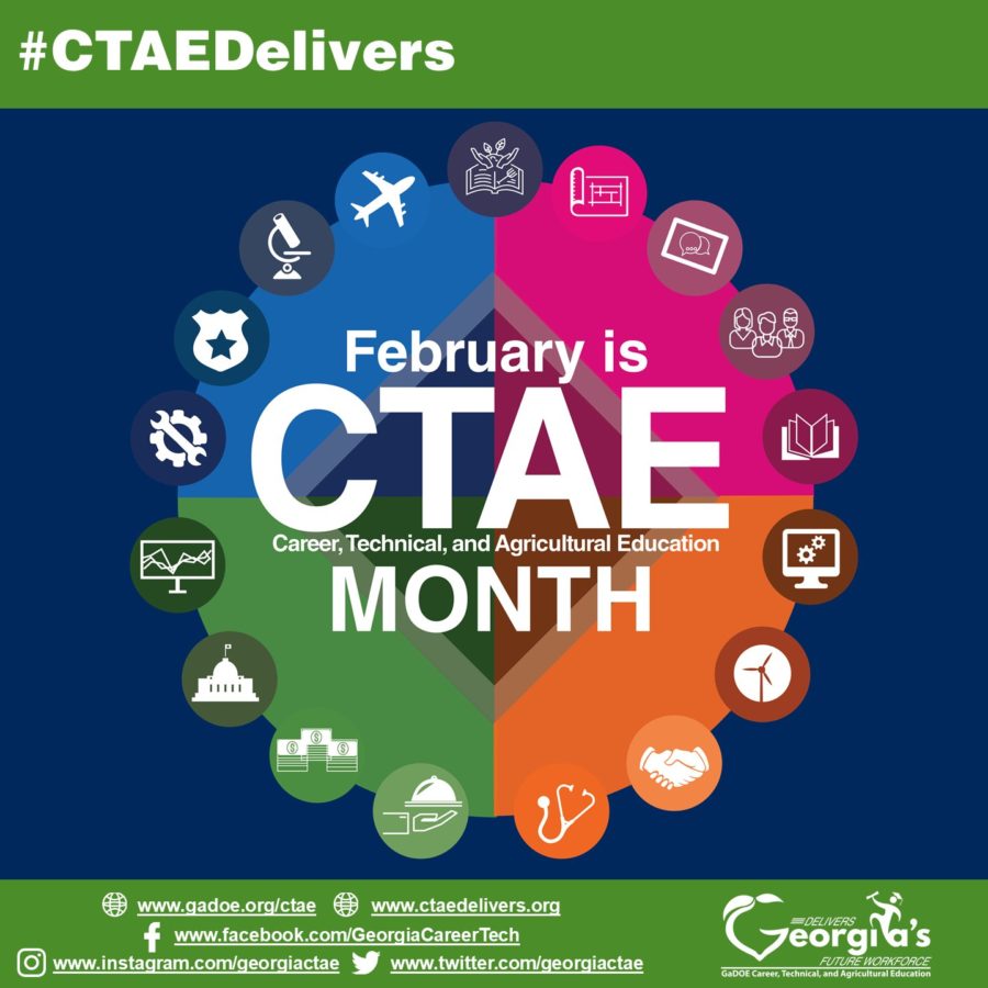 CTAE Month taken from @GeorgiaCTAEs Twitter account. https://mobile.twitter.com/georgiactae on February 1, 2022.