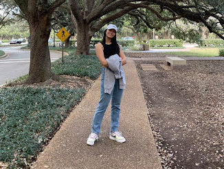 Sheryl Tan at Rice University in Houston, Texas on December 24, 2021. Taken by her mom.
