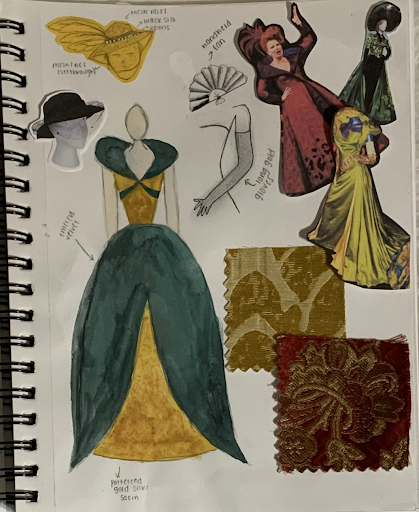 A picture of Krisha’s design for “Into the Woods.” Thursday, April 14, 2022. (Krisha Patel)