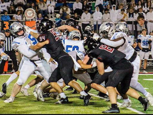 Lambert Football in action against South Forsyth. Taken by Ella Majoli.
