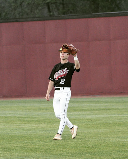 Photo of Corey Glogowski playing at the Lambert v. South Forsyth game. Courtesy of Lambert Baseball (March 24, 2023).
