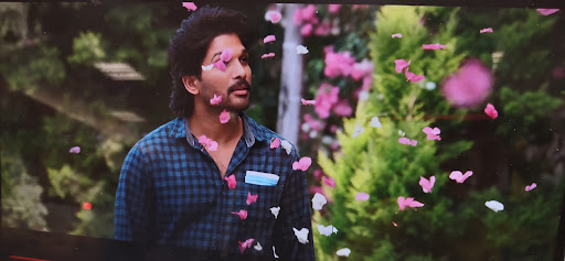 Theatrical trailer of South Indian movie star Allu Arjun in the worldwide hit Ala Vaikuntapuramuloo. Picture taken by Sudarshan Prasanna on March 31, 2023.