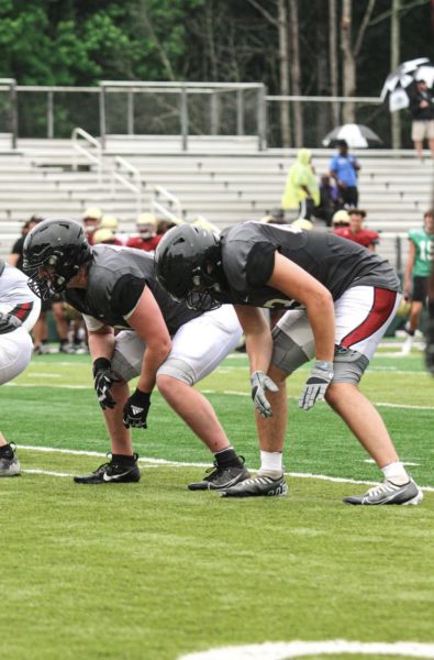 Image of Jackson Deloach (left) and Dylan Biehl (right) taken by Diya Patel at a preseason practice on June 22nd, 2023. (Diya Patel, DP Photography)