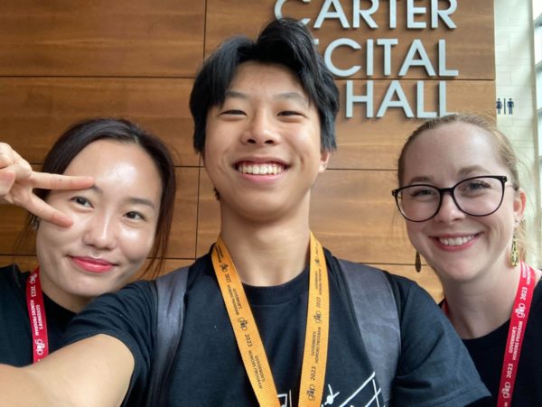 Roger Wang (center) at the Georgia Governor’s Honors program 2023. (Courtesy of Roger Wang)
