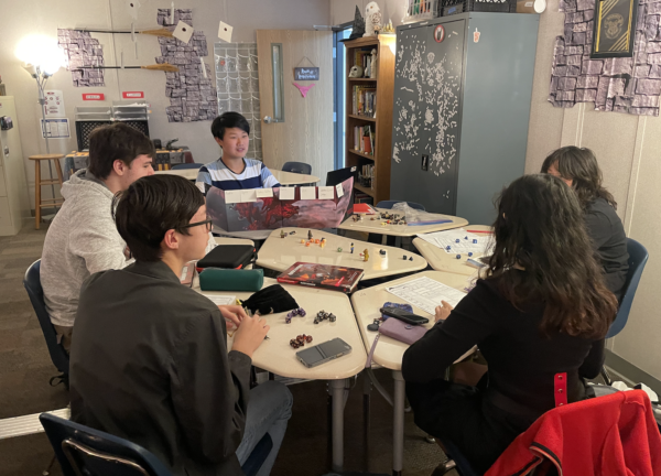 Dungeon and Dragon members playing during a club meeting., Wednesday, September 20, 2023. (The Lambert Post/ Hunter Dzerve)