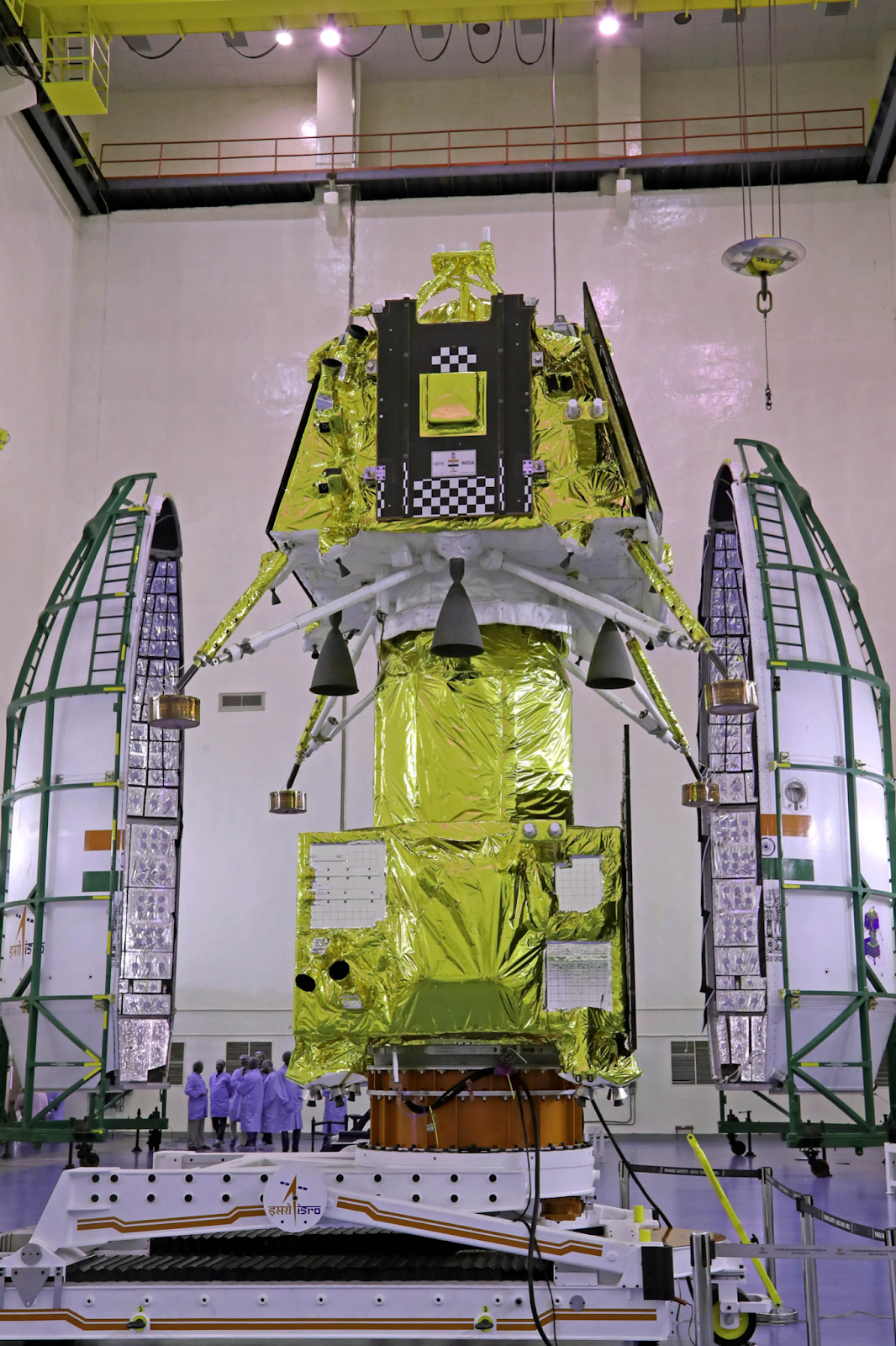 A picture of the Chandrayaan-3 in its development stages. Courtesy: NASA

