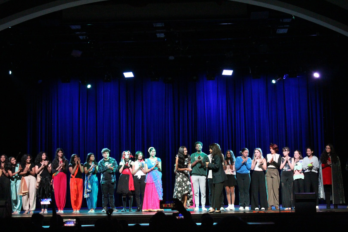 A picture of all the performers on stage during the announcement of the winners. (Courtesy of Natalie Khegay)

