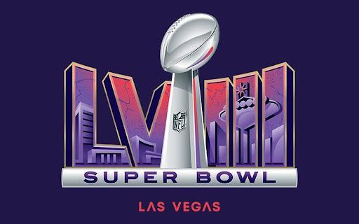 Taken from Allegiant Stadium’s website. Official logo of Super Bowl LVIII.
