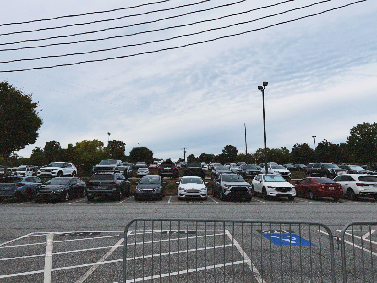 The Lambert gym lot during the school day (Kashika Singh/The Lambert Post) 
