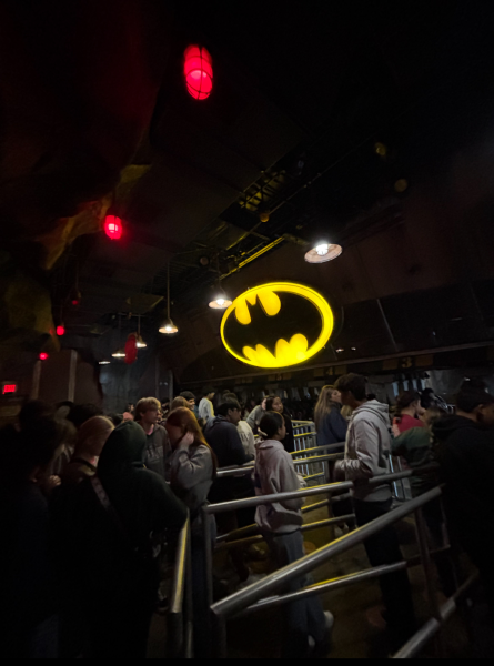 HOSA Members in the Fall Rally are waiting their turn to ride Six Flags’ Batman Ride(Credit: Abhay Prashanth Kumar)