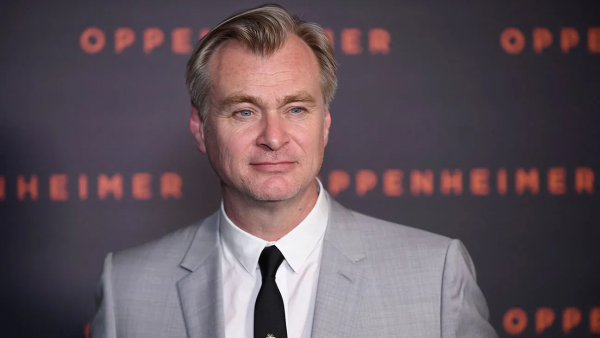 Christopher Nolan at the “Oppenheimer” premiere.(The Hollywood Reporter)

