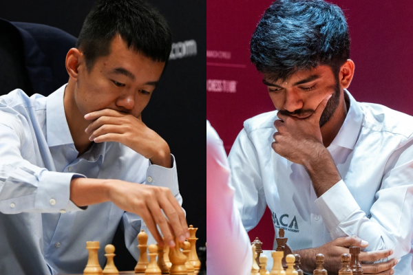 Ding Liren (left) and Gukesh Dommaraju (right) faced off in this year’s World Chess Championship, making history across 14 games. Picture taken from NBC News.