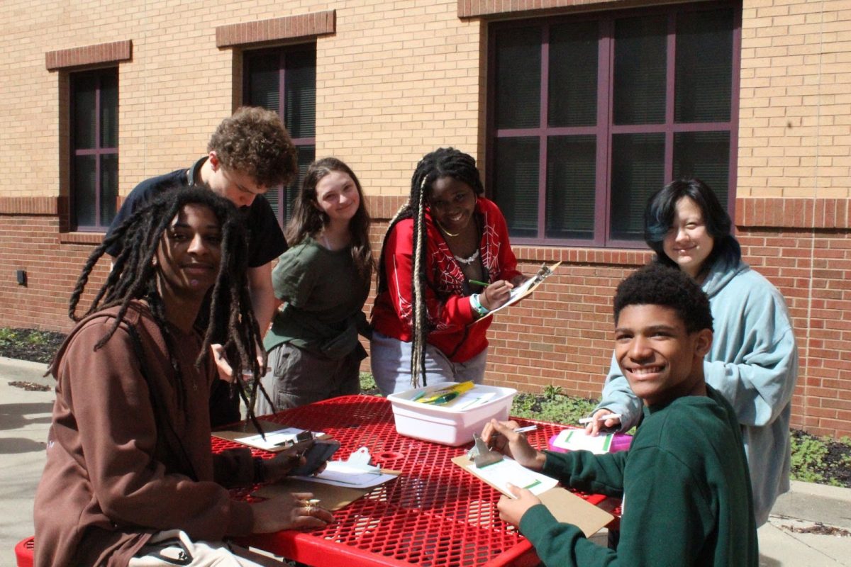 Students participating in activities for Mental Health Awareness Week (Naina Agrawal/ The Lambert Post).