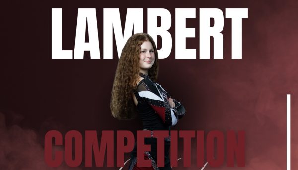 Sophomore Kayleigh Godwin, posing for the competition cheerleading schedule(Gaby Ruiz/The Lambert Post).