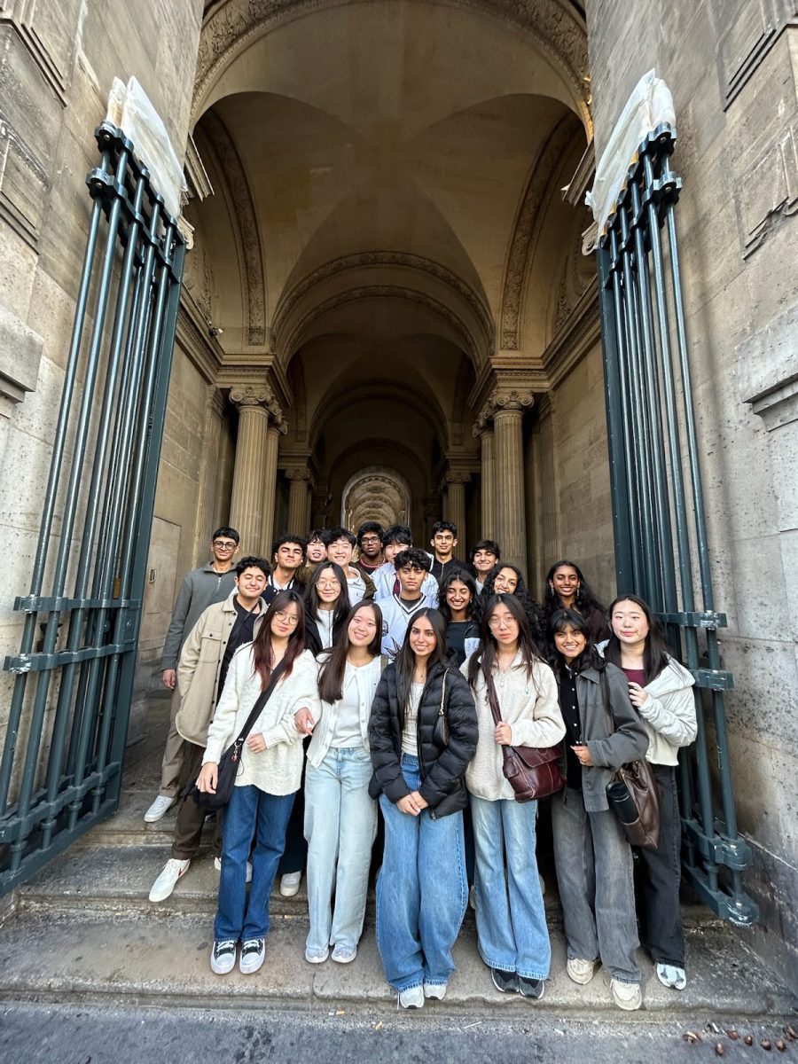 Lambert iGEM competition team outside of the Louvre Museum in Paris (Julia Rho).

