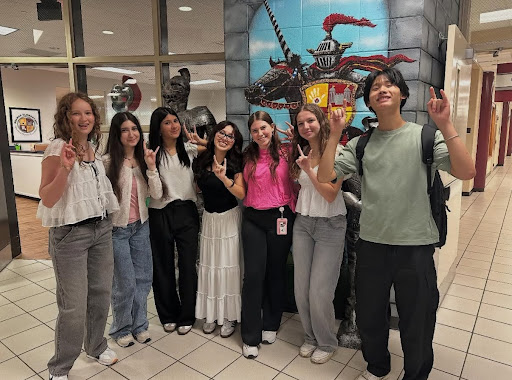Students in the Teaching as a Profession pathway at Sharon Elementary (Handan Uzun).